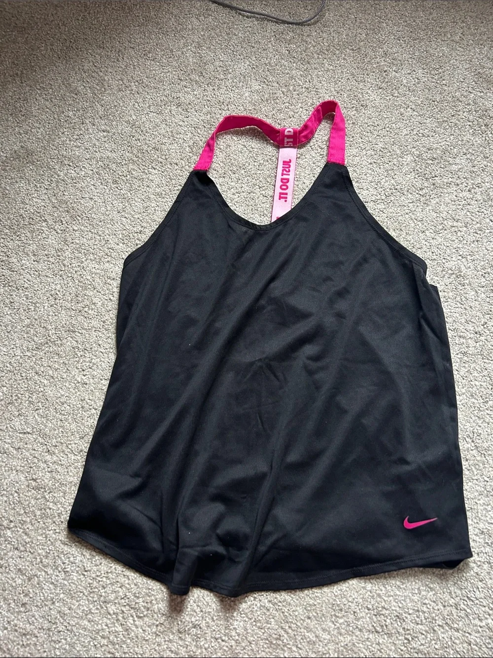 Nike Black & Neon Yellow Athletic Shorts. Nike tank and UnderArmour long sleeve.